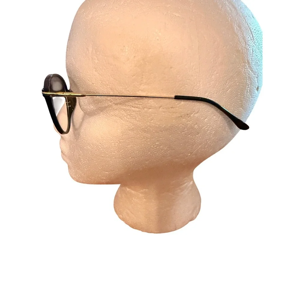 Gaoye TR1006 Black Cat Eye Blue Light Blocking Glasses Gold Metal Temples Womens